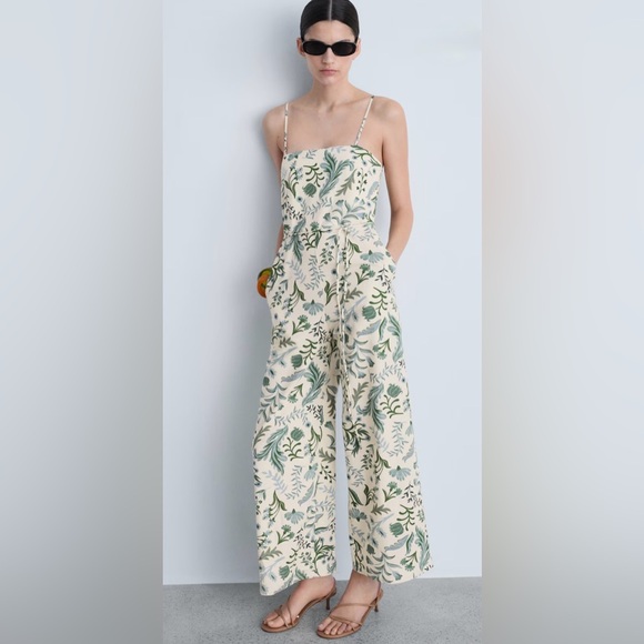 Mango Pants - MANGO - Printed Jumpsuit - Small - NWT
